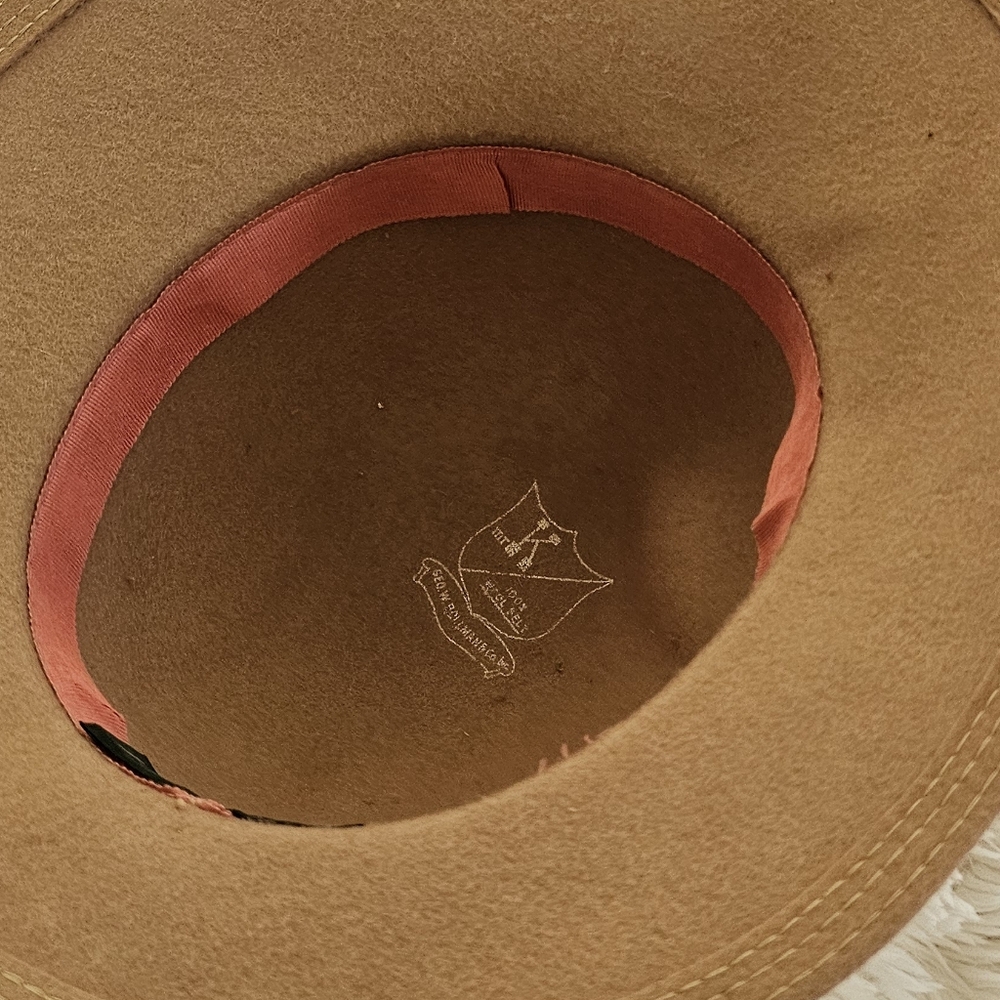 Vintage Elegant Tan Women's Hat with Bow Accent - Picture 3 of 4